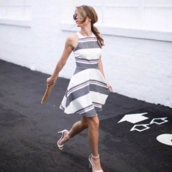 NWOT Elizabeth And James Magdalena Stripe Dress - Picture 1 of 8